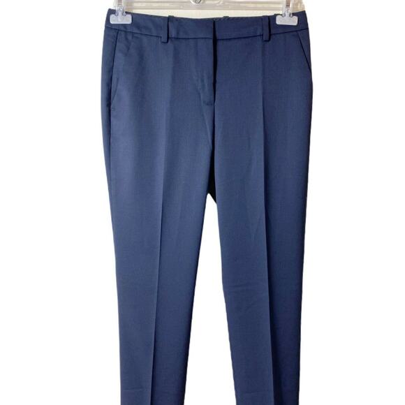 THE KOOPLES Stretch Trousers Pants Navy Blue Wool Straight Leg 34 US Small 2 NWT - Picture 6 of 6